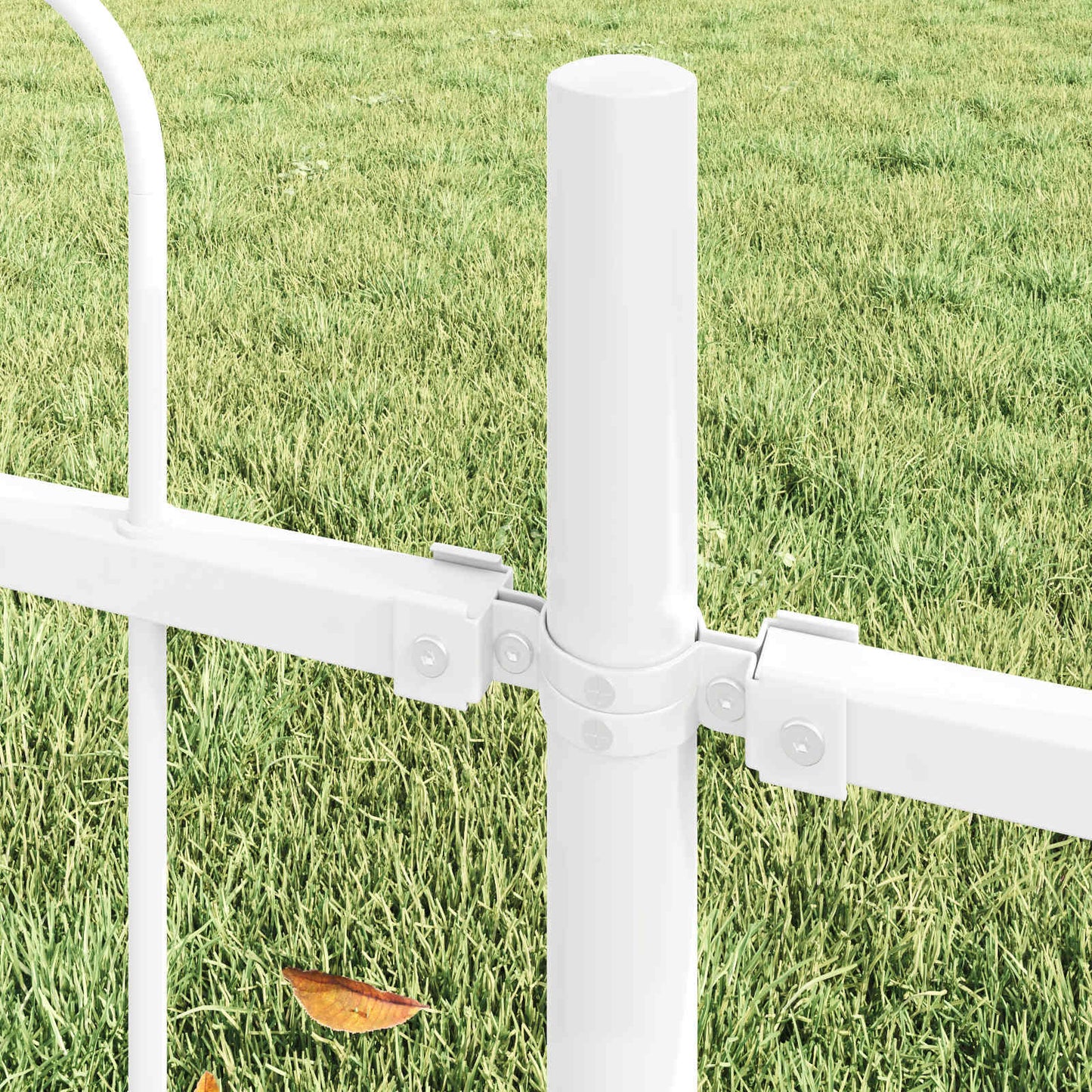 Recinzione per Giardino 3 pcs Bianco 5,1 x 1,5 m