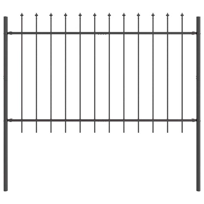 Recinzione per Giardino 4 pcs Grigio 6,8 x 0,8 m