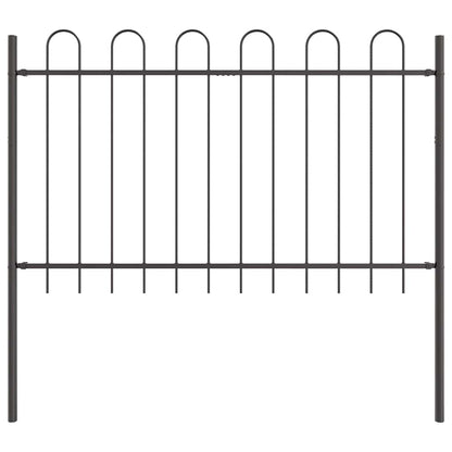 Recinzione per Giardino 4 pcs Grigio 6,8 x 1 m