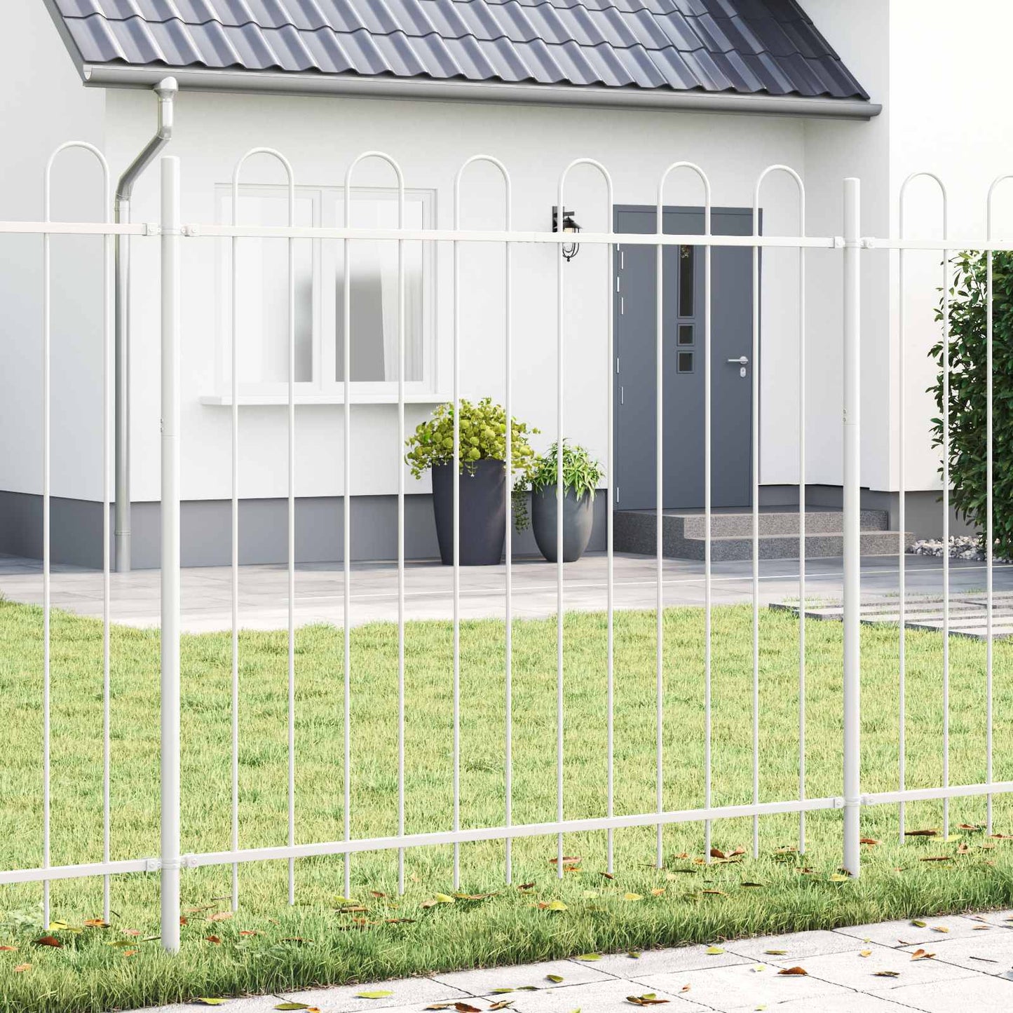 Recinzione per Giardino 4 pcs Bianco 6,8 x 1 m