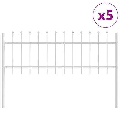 Recinzione per Giardino 5 pcs Bianco 8,5 x 0,6 m