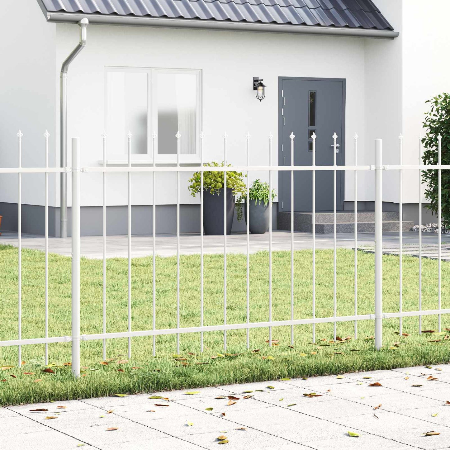 Recinzione per Giardino 5 pcs Bianco 8,5 x 0,8 m
