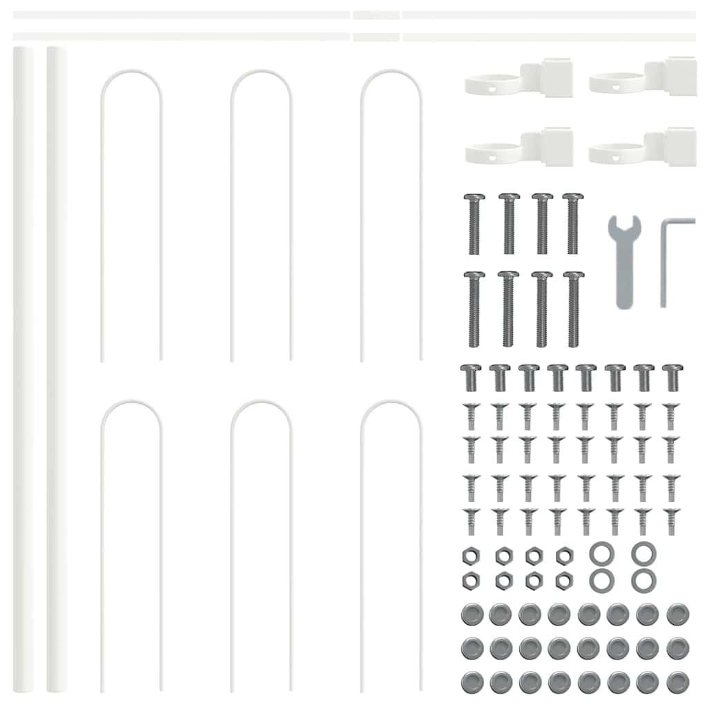 Recinzione per Giardino 5 pcs Bianco 8,5 x 0,6 m
