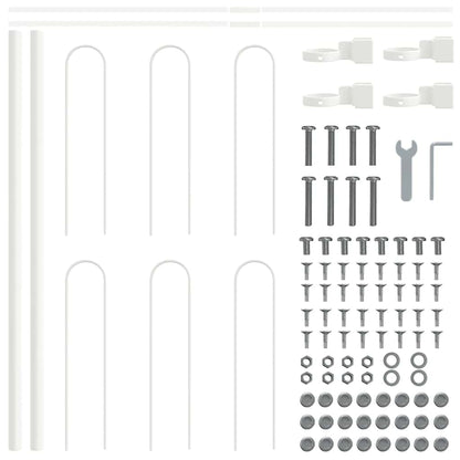 Recinzione per Giardino 5 pcs Bianco 8,5 x 0,6 m