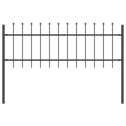 Recinzione per Giardino 6 pcs Grigio 10,2 x 0,6 m