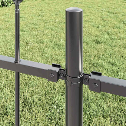 Recinzione per Giardino 6 pcs Grigio 10,2 x 0,8 m