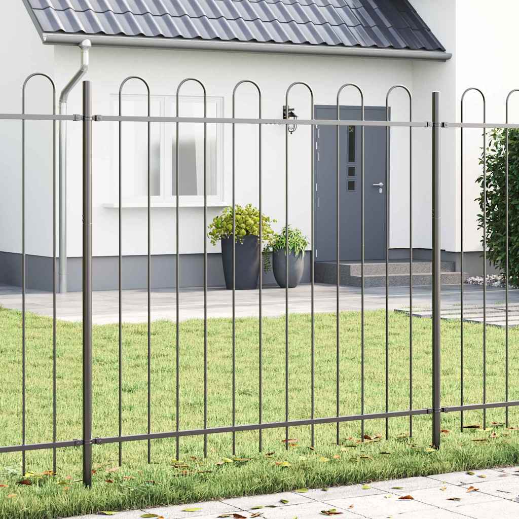 Recinzione per Giardino 6 pcs Grigio 10,2 x 1,5 m