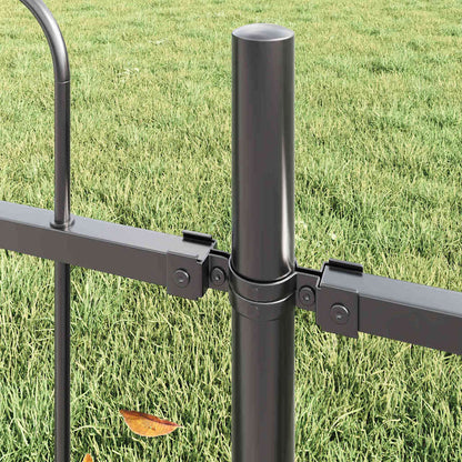 Recinzione per Giardino 7 pcs Grigio 11,9 x 0,8 m