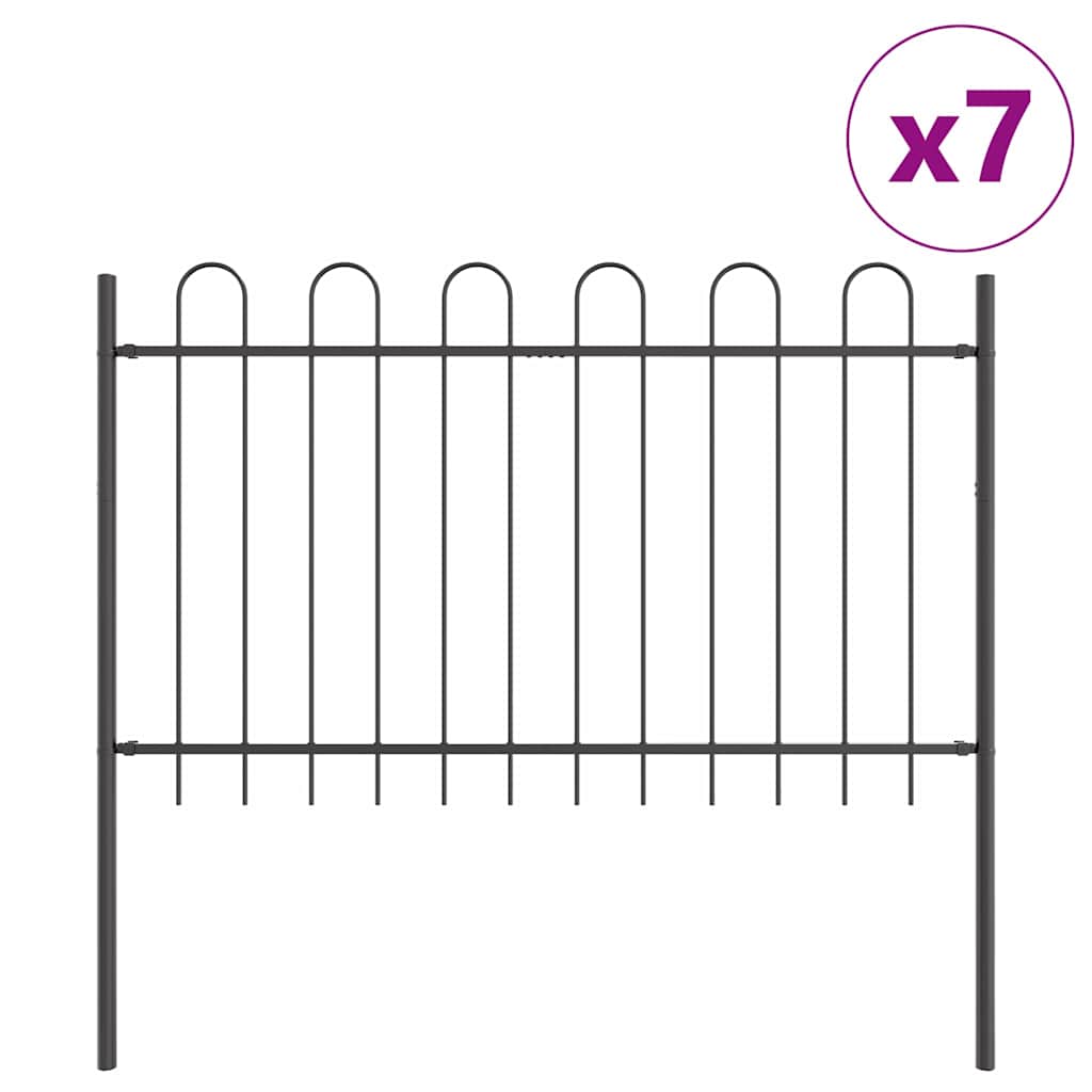 Recinzione per Giardino 7 pcs Grigio 11,9 x 1,2 m