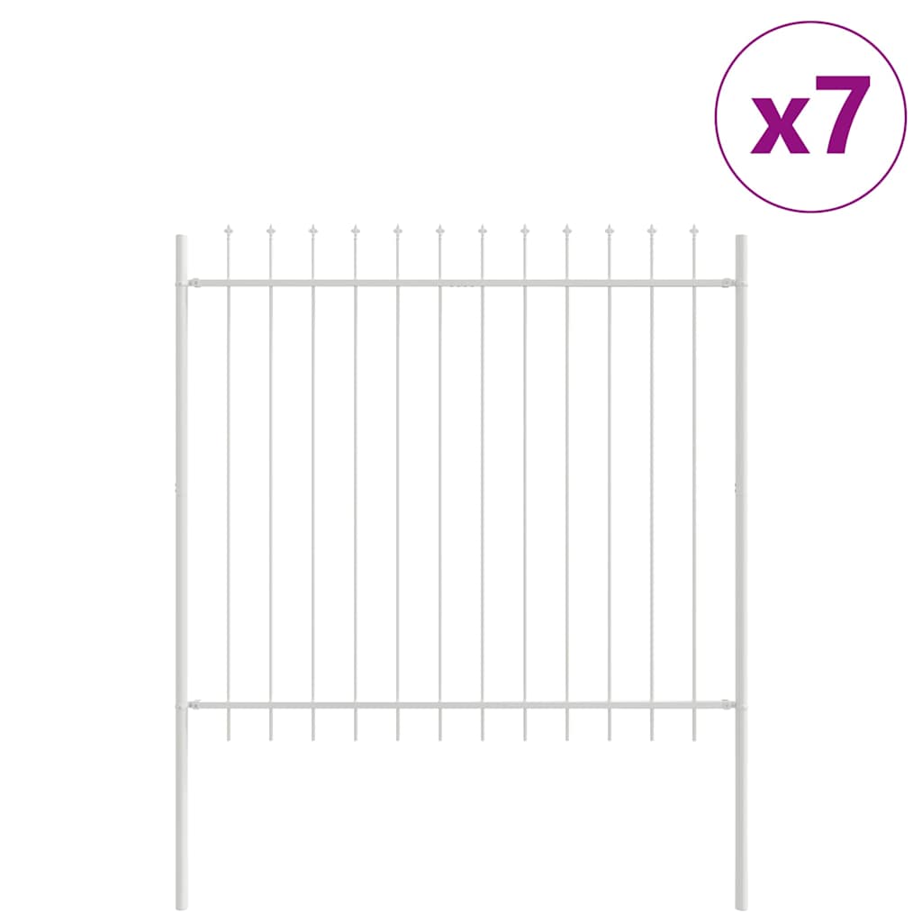 Recinzione per Giardino 7 pcs Bianco 11,9 x 1,5 m