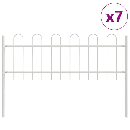 Recinzione per Giardino 7 pcs Bianco 11,9 x 0,6 m
