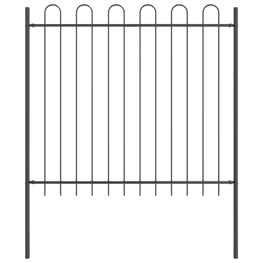 Recinzione per Giardino 8 pcs Grigio 13,6 x 1,5 m