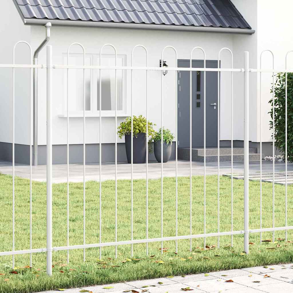 Recinzione per Giardino 8 pcs Bianco 13,6 x 1,5 m