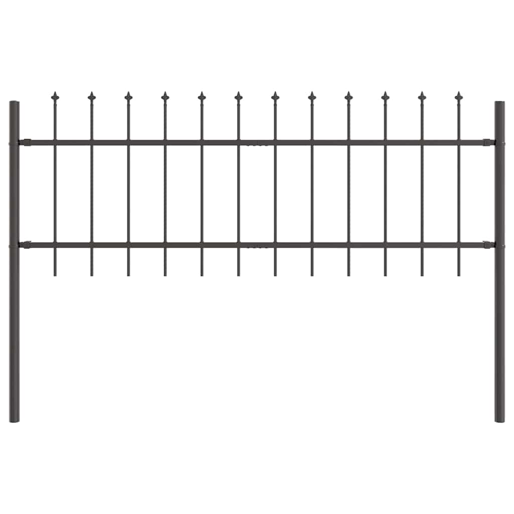 Recinzione per Giardino 9 pcs Grigio 15,3 x 0,6 m