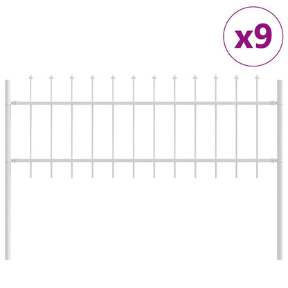 Recinzione per Giardino 9 pcs Bianco 15,3 x 0,6 m