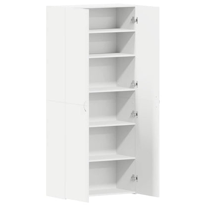 Mobile per scarpe Bianco 80 x 35.5 x 180 cm Legno multistrato