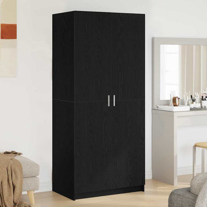 Guardaroba Rovere Nero 80 x 50,5 x 180 cm Legno multistrato