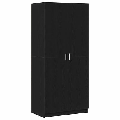 Guardaroba Rovere Nero 80 x 50,5 x 180 cm Legno multistrato
