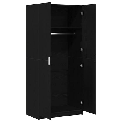 Guardaroba Rovere Nero 80 x 50,5 x 180 cm Legno multistrato
