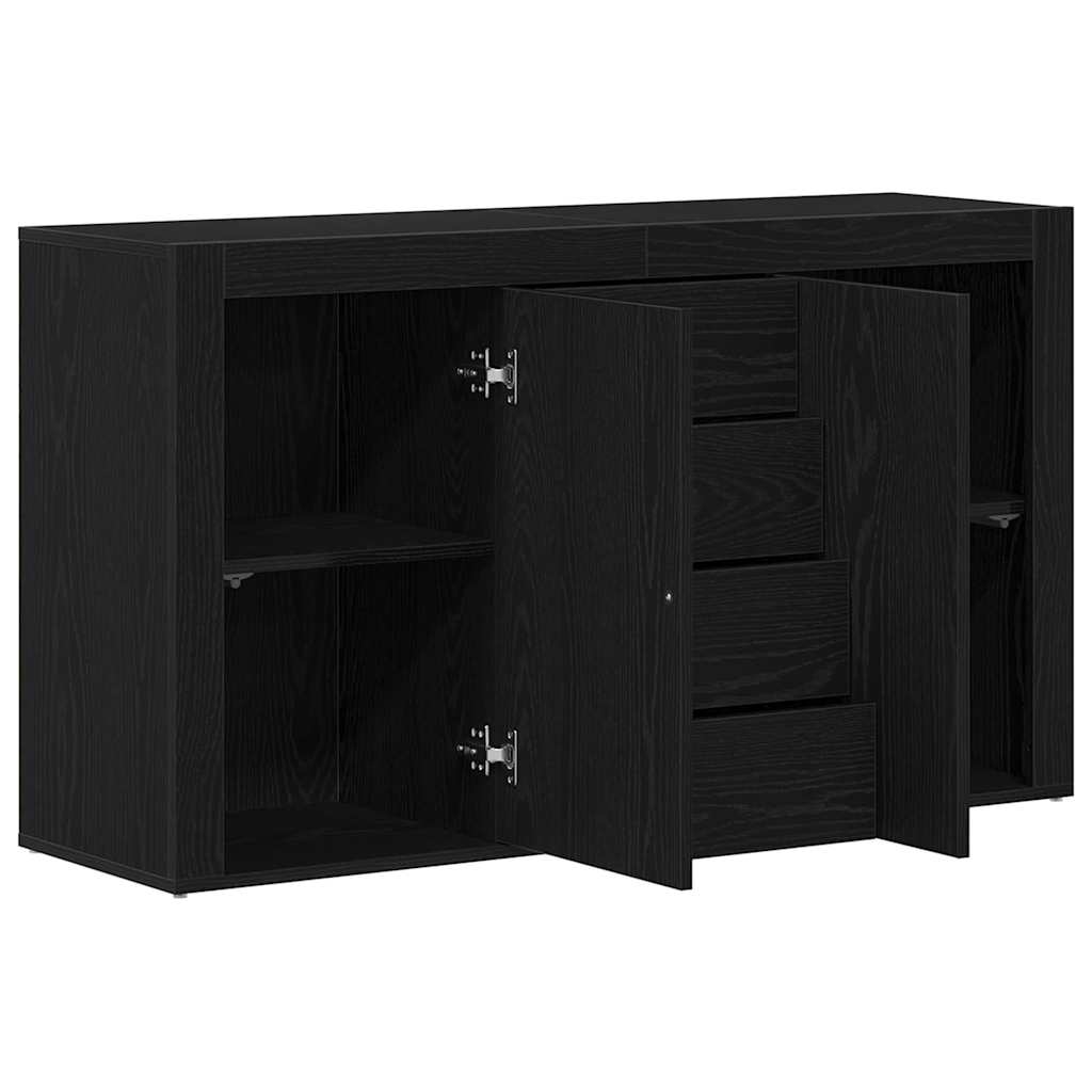 Credenza Rovere Nero 120 x 36 x 69 cm Legno multistrato