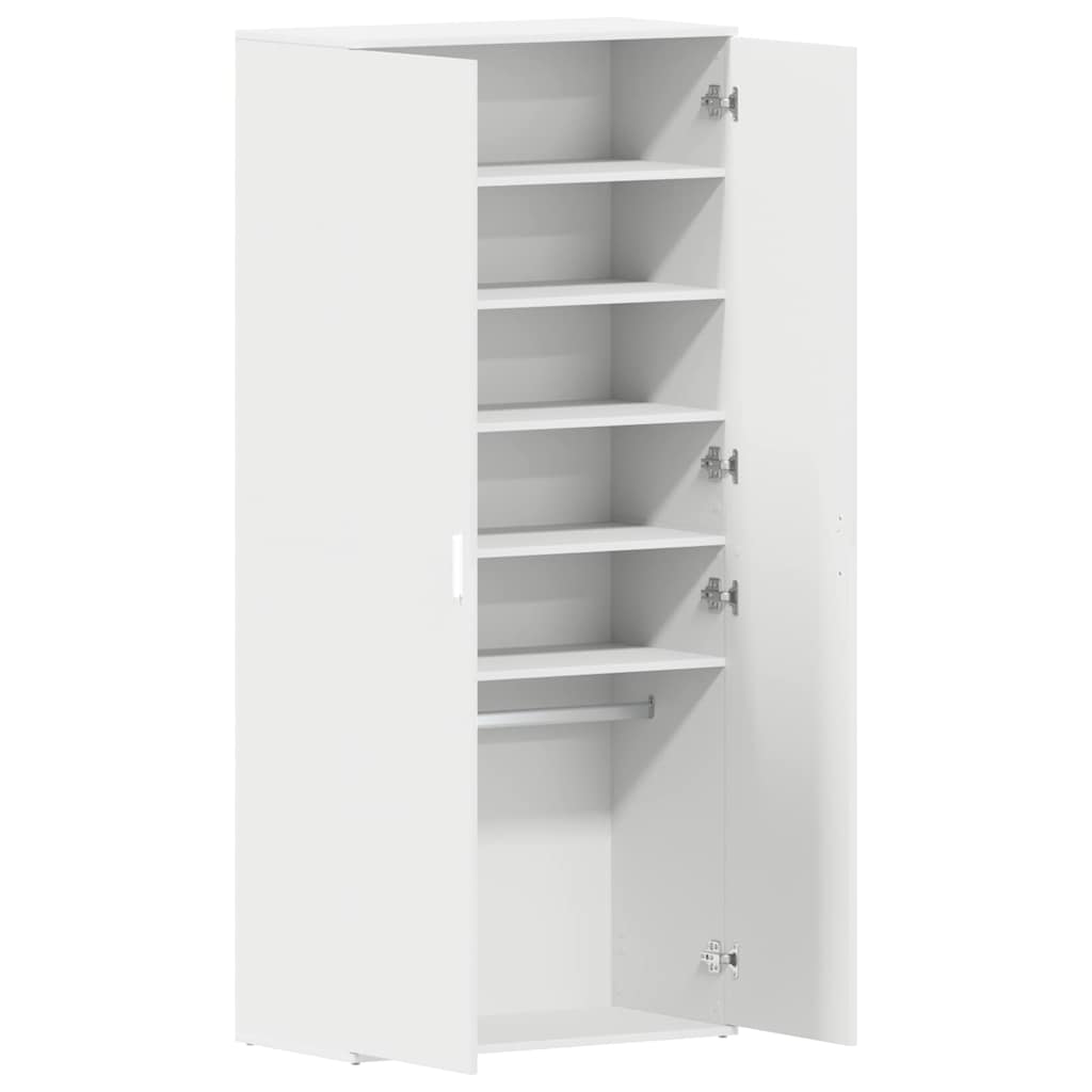 Mobile per scarpe Bianco 80 x 39 x 178 cm Legno multistrato