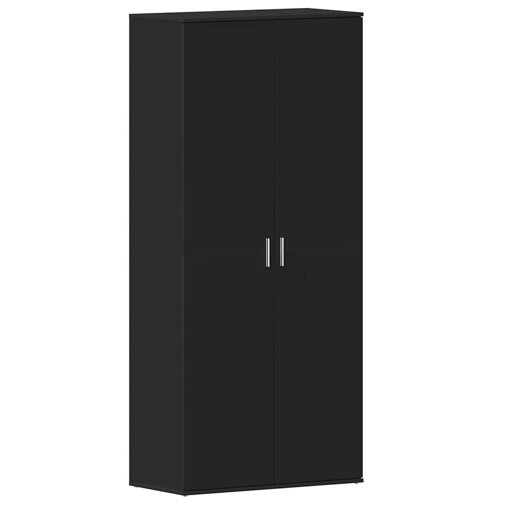 Mobile per scarpe Nero 80 x 39 x 178 cm Legno multistrato