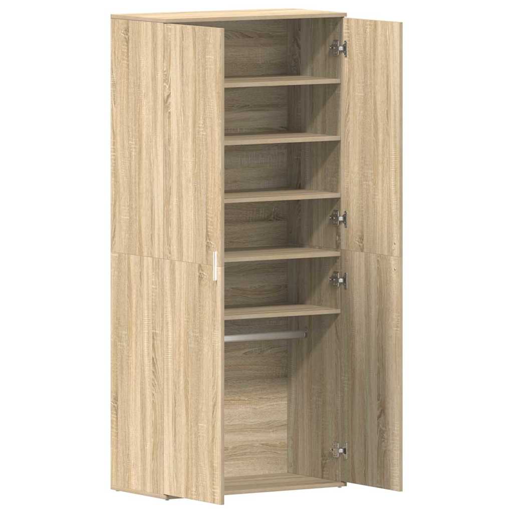 Mobile per scarpe con porta Rovere Sonoma 80 x 39 x 178 cm