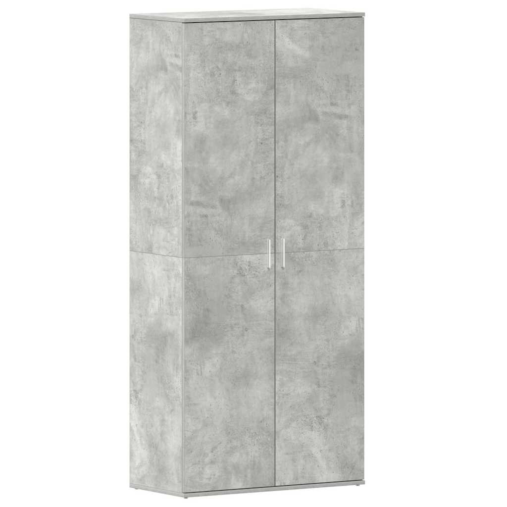 Mobile per scarpe con porta Grigio cemento 80 x 39 x 178 cm