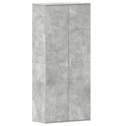 Mobile per scarpe con porta Grigio cemento 80 x 39 x 178 cm