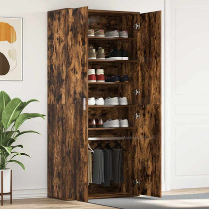 Mobile per scarpe con lo scaffale Rovere fumÃ© 80 x 39 x 178 cm