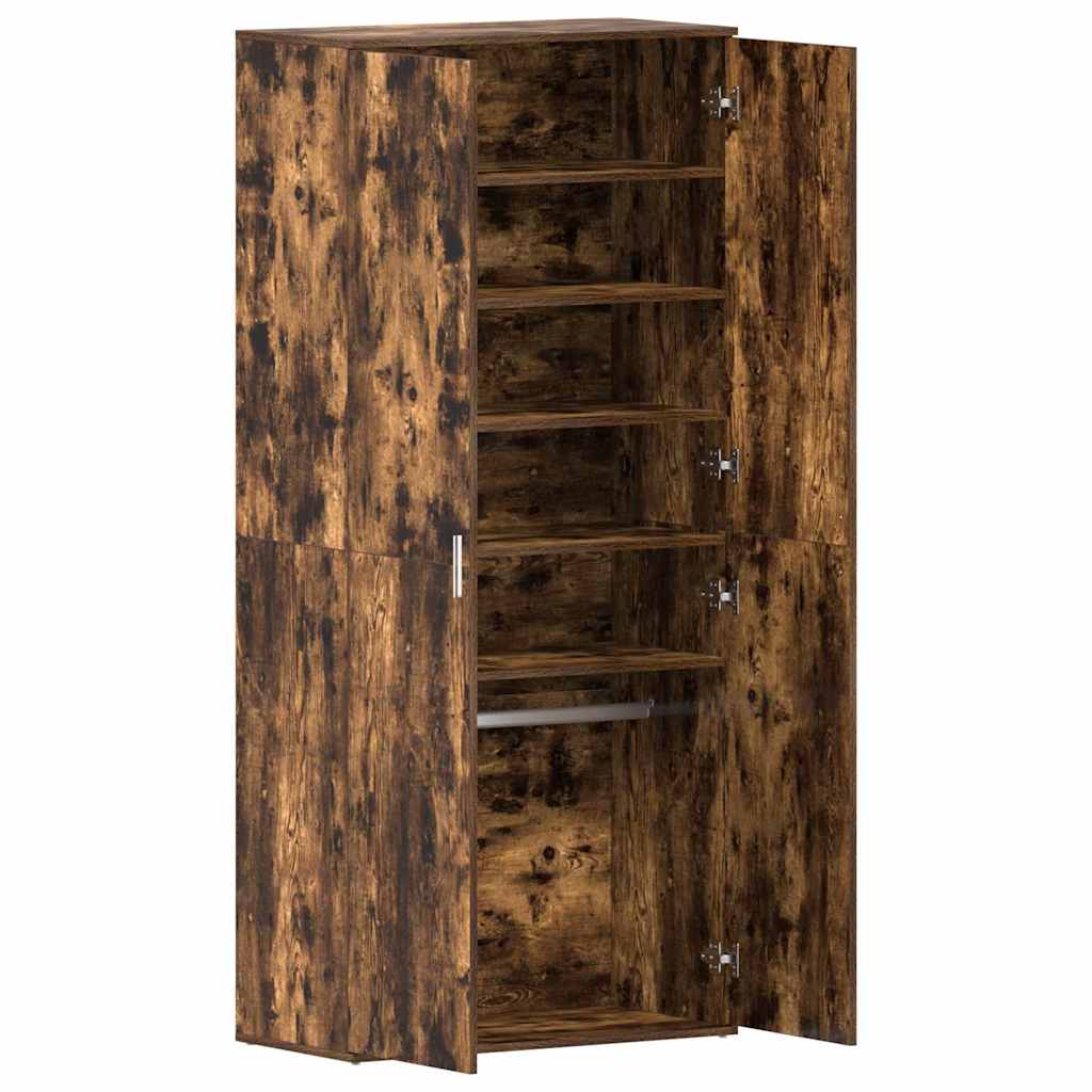 Mobile per scarpe con lo scaffale Rovere fumÃ© 80 x 39 x 178 cm