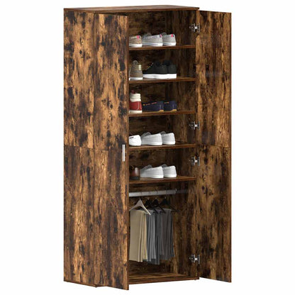 Mobile per scarpe con lo scaffale Rovere fumÃ© 80 x 39 x 178 cm