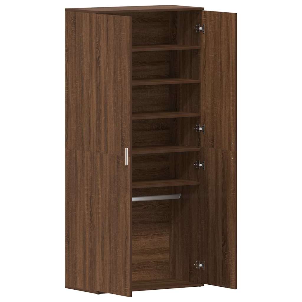 Mobile per scarpe con porta Rovere Marrone 80 x 39 x 178 cm