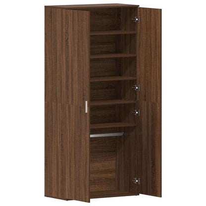 Mobile per scarpe con porta Rovere Marrone 80 x 39 x 178 cm