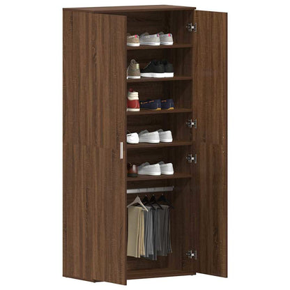 Mobile per scarpe con porta Rovere Marrone 80 x 39 x 178 cm