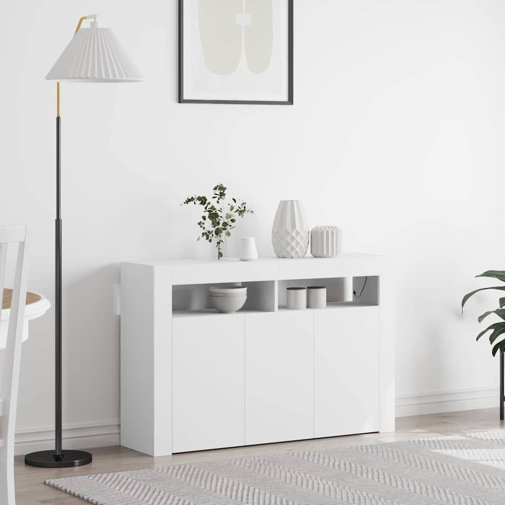 Credenza Bianco 116 x 30 x 75 cm Legno multistrato