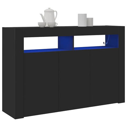 Credenza Nero 116 x 30 x 75 cm Legno multistrato