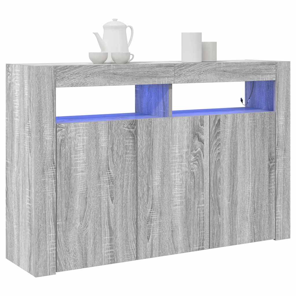 Credenza Grigio Sonoma 116 x 30 x 75 cm Legno multistrato