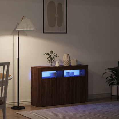 Credenza Rovere Marrone 116 x 30 x 75 cm Legno multistrato