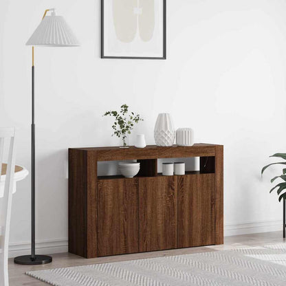 Credenza Rovere Marrone 116 x 30 x 75 cm Legno multistrato