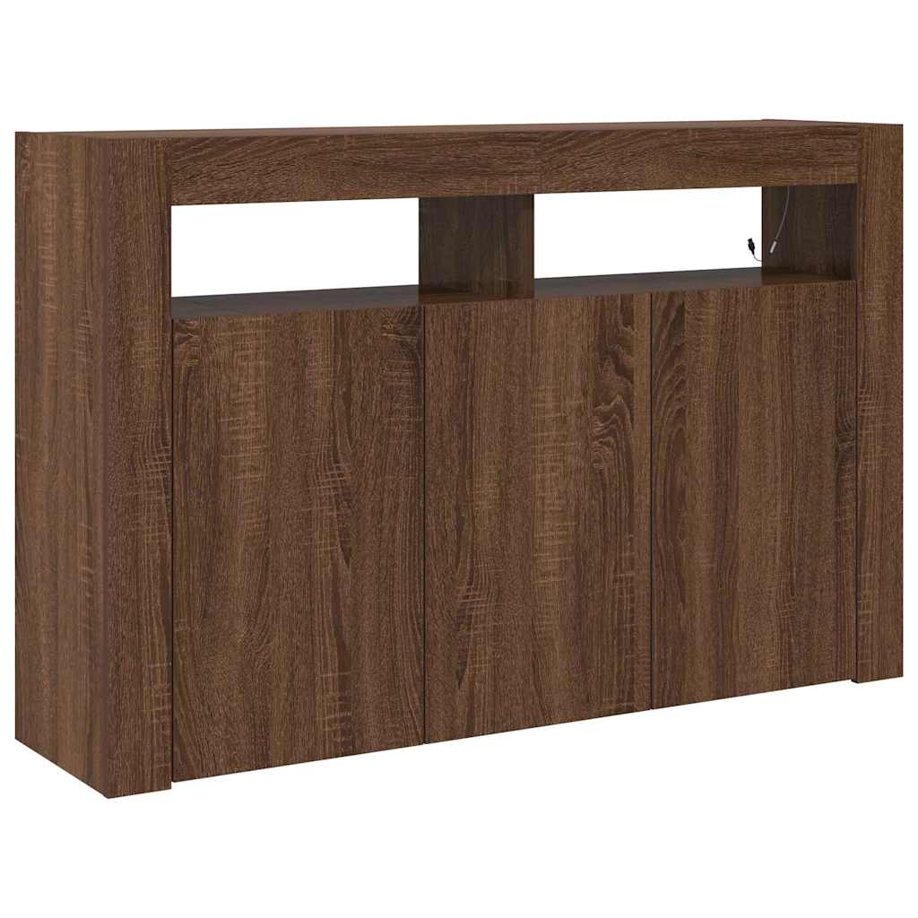 Credenza Rovere Marrone 116 x 30 x 75 cm Legno multistrato