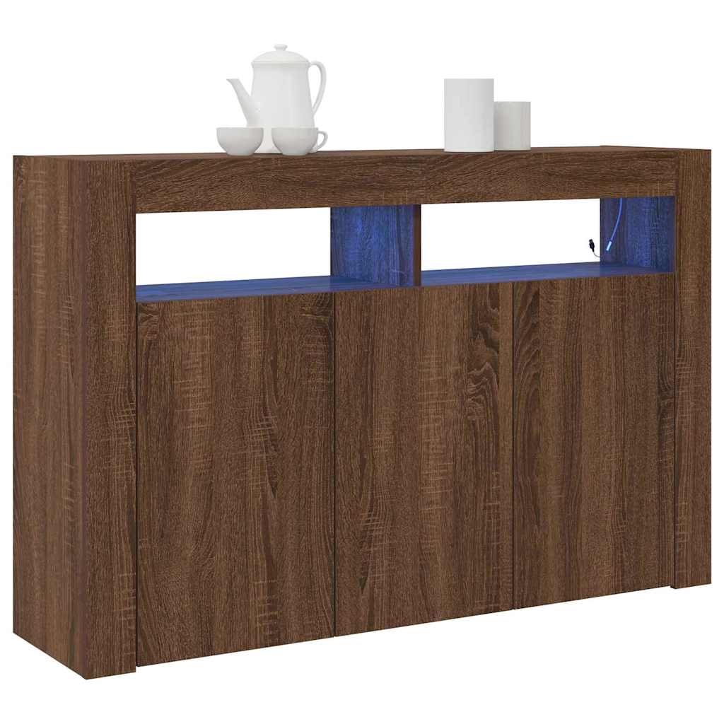 Credenza Rovere Marrone 116 x 30 x 75 cm Legno multistrato