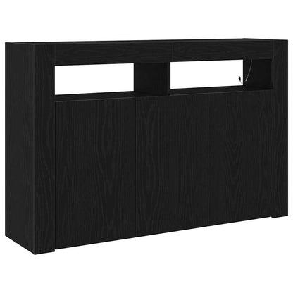 Credenza Rovere Nero 116 x 30 x 75 cm Legno multistrato