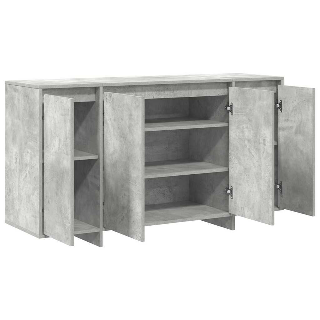 Credenza Grigio cemento 135 x 41 x 75 cm Legno multistrato