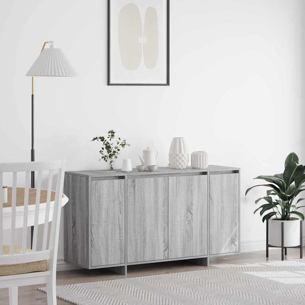 Credenza Grigio Sonoma 135 x 41 x 75 cm Legno multistrato