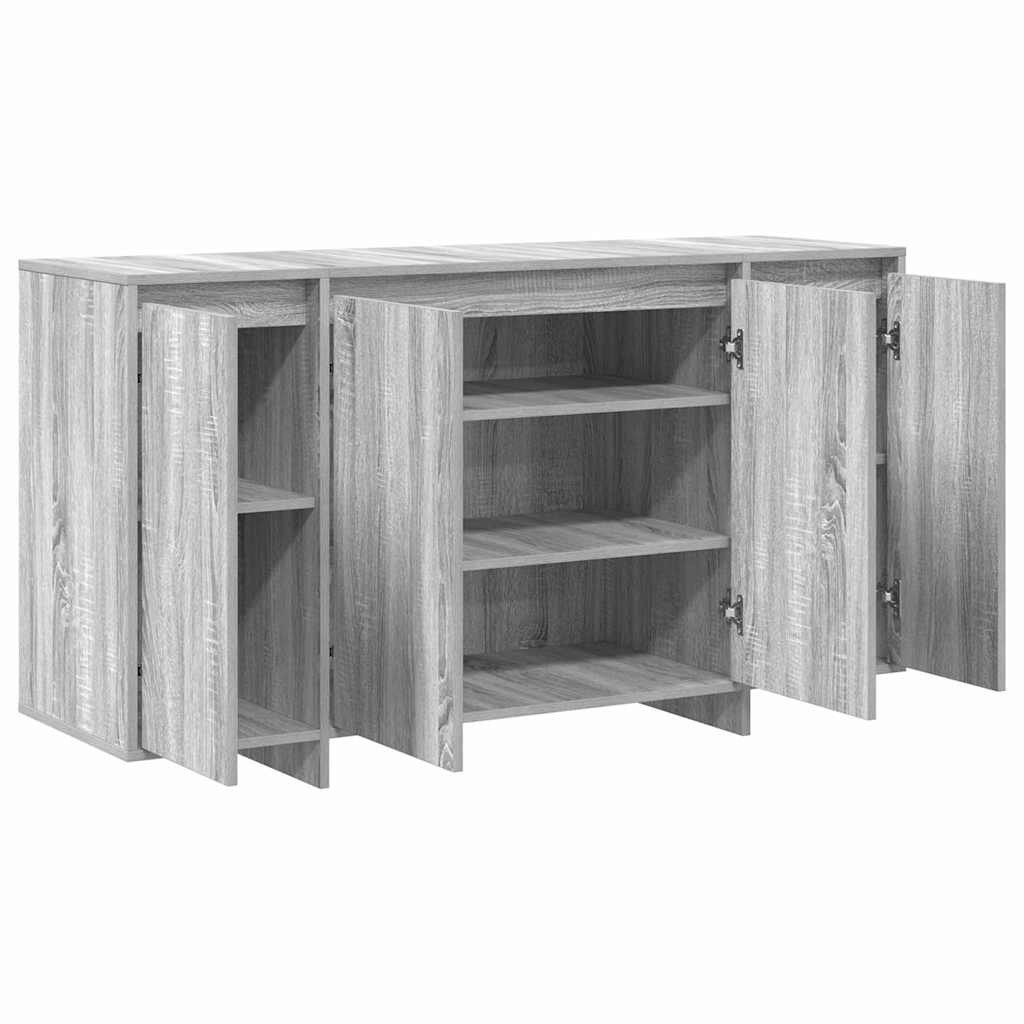 Credenza Grigio Sonoma 135 x 41 x 75 cm Legno multistrato