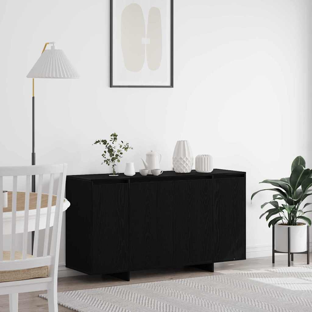 Credenza Rovere Nero 135 x 41 x 75 cm Legno multistrato