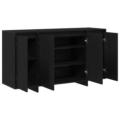 Credenza Rovere Nero 135 x 41 x 75 cm Legno multistrato