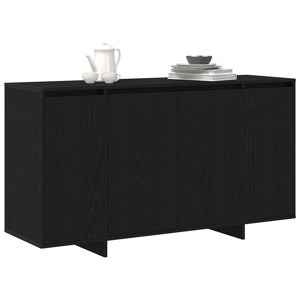 Credenza Rovere Nero 135 x 41 x 75 cm Legno multistrato