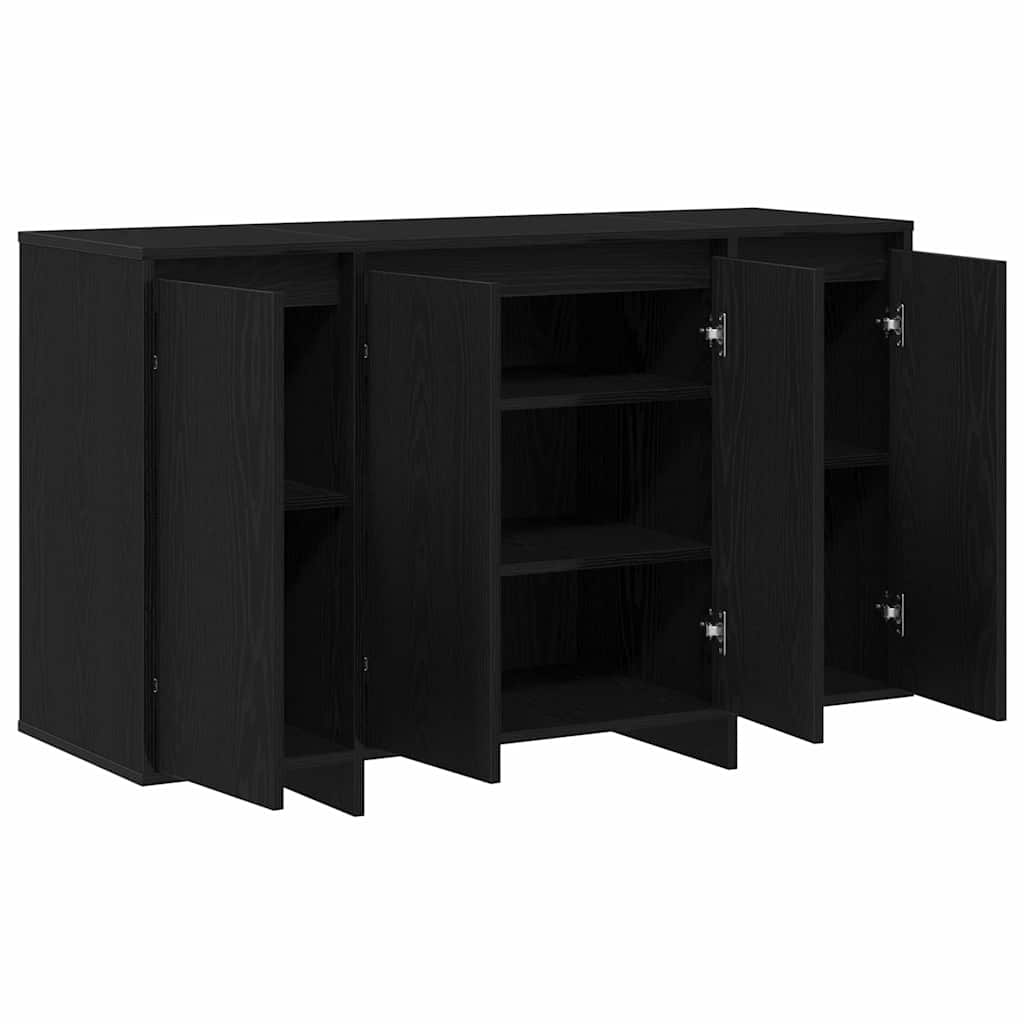 Credenza Rovere nero 120 x 41 x 75 cm Legno multistrato